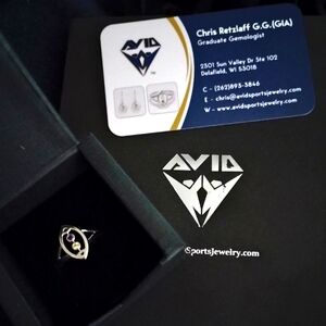 AVID Football Amethyst and Sapphire Ring size 7 (For the mother that loves footb